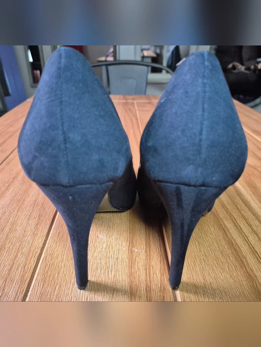 Thalia Sodi Classic Black Faux Suede Pumps - Size 8.5